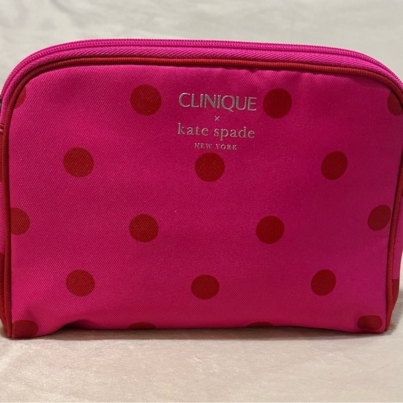 Kate Spade Pink Polka Dot Cosmetic Bag - Picture 1 of 5